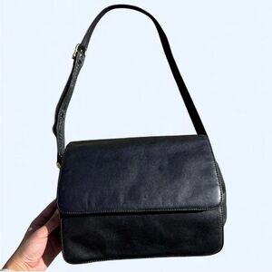 Black vintage Tannery West genuine leather Bag